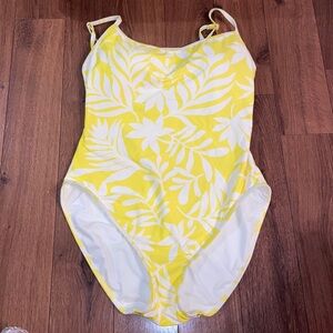 Kate Spade one piece swimsuit in yellow. Nwt Size large